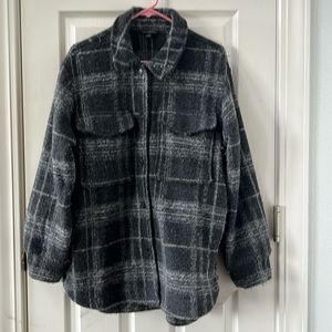 Banana Republic Shacket size M black/ gray oversize